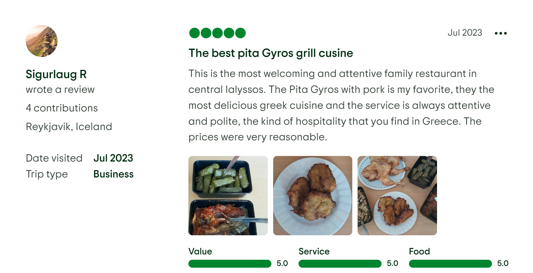 Best Greek Food Rhodes TripAdvisor Review 1 - Traditional Taverna Ialyssos Where to Eat